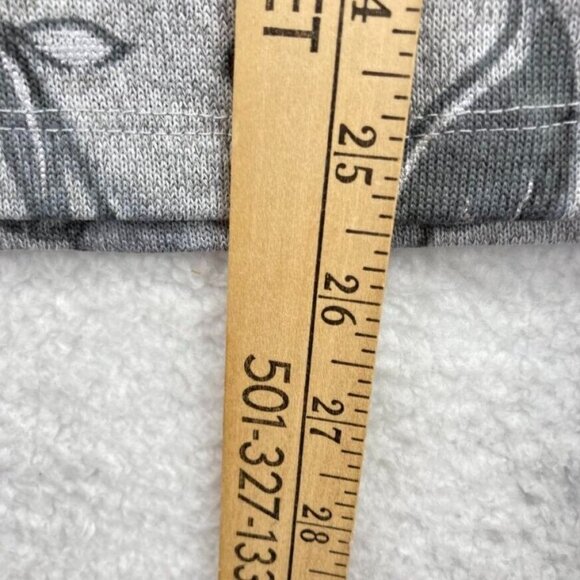 Alfred Dunner Womens Cardigan Sweater Size Large Gray Floral Removable Necklace - Picture 7 of 10